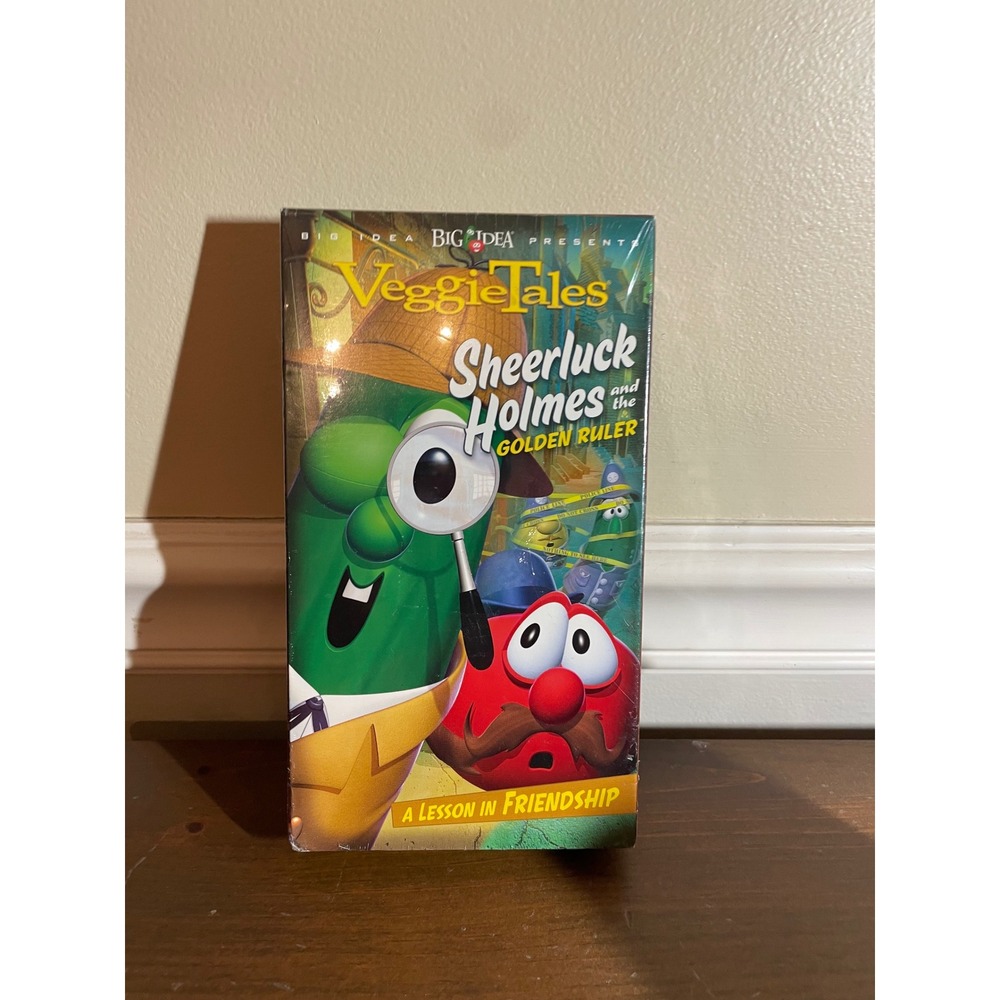 VeggieTales Sheerluck Holmes and the Golden Ruler VHS New Sealed Big Idea